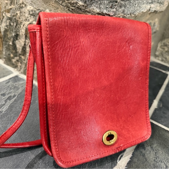 Coach 9620 vintage red leather pouch purse - Picture 9 of 12